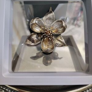 Tiffany & Co. Gold and Silver Floral Brooch